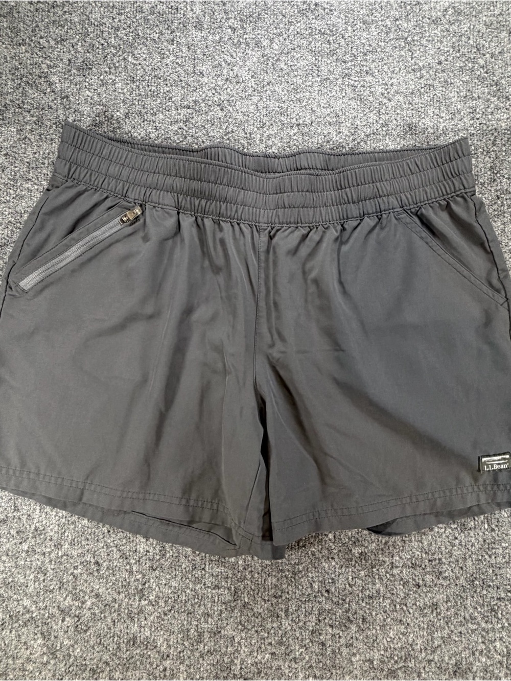 LL Bean Woman’s Large Gray UPF 50+ Athletic Shorts Camping